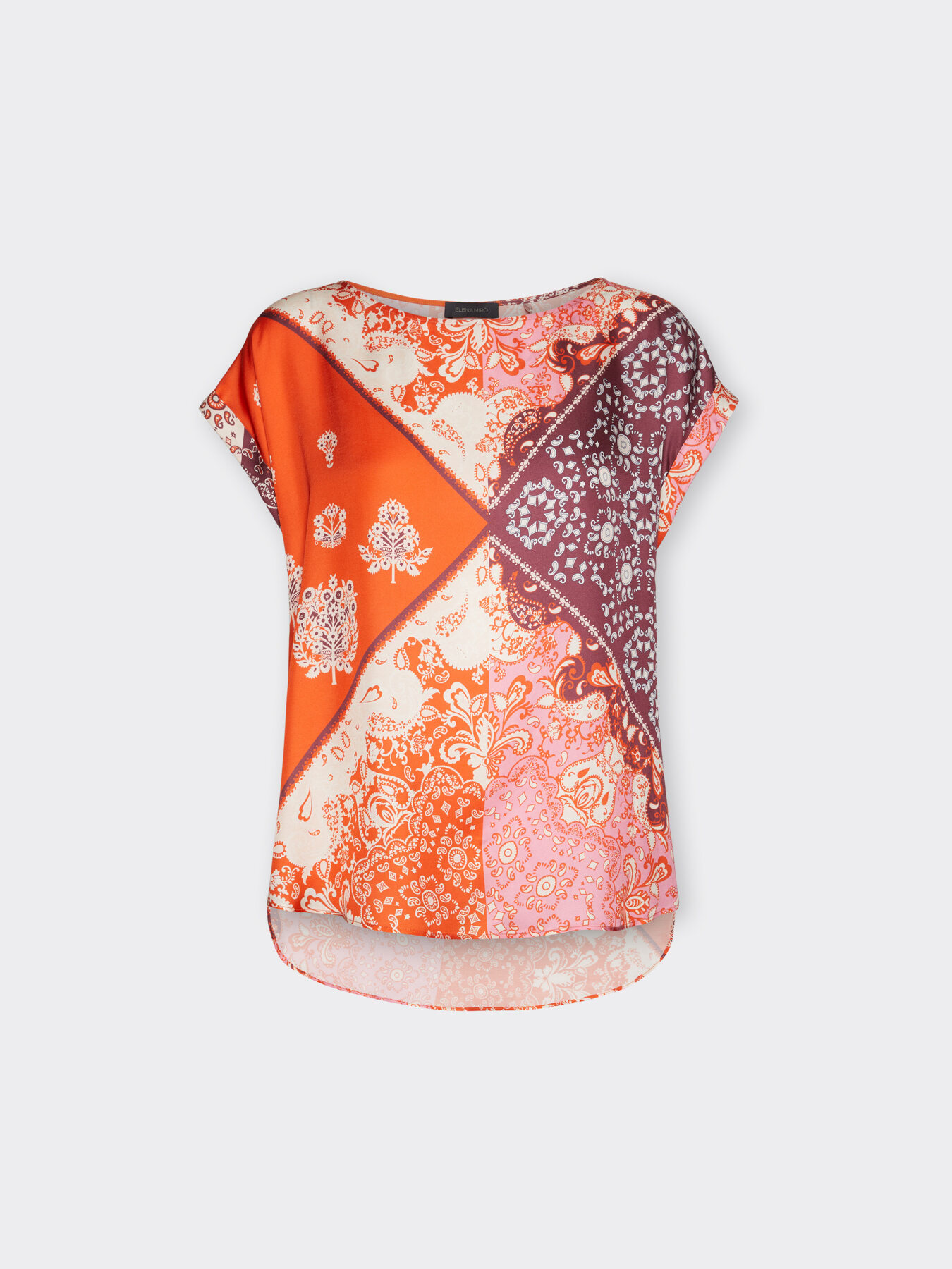 Blusa in viscosa stampata image number 4