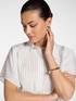Camicia gessata con maniche corte image number 3