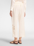 Embroidered linen cropped trousers image number 1