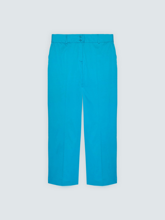 Pantalon Regular en m&eacute;lange de coton