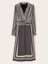 Hemdblusenkleid aus Satin mit Foulard-Muster image number 4
