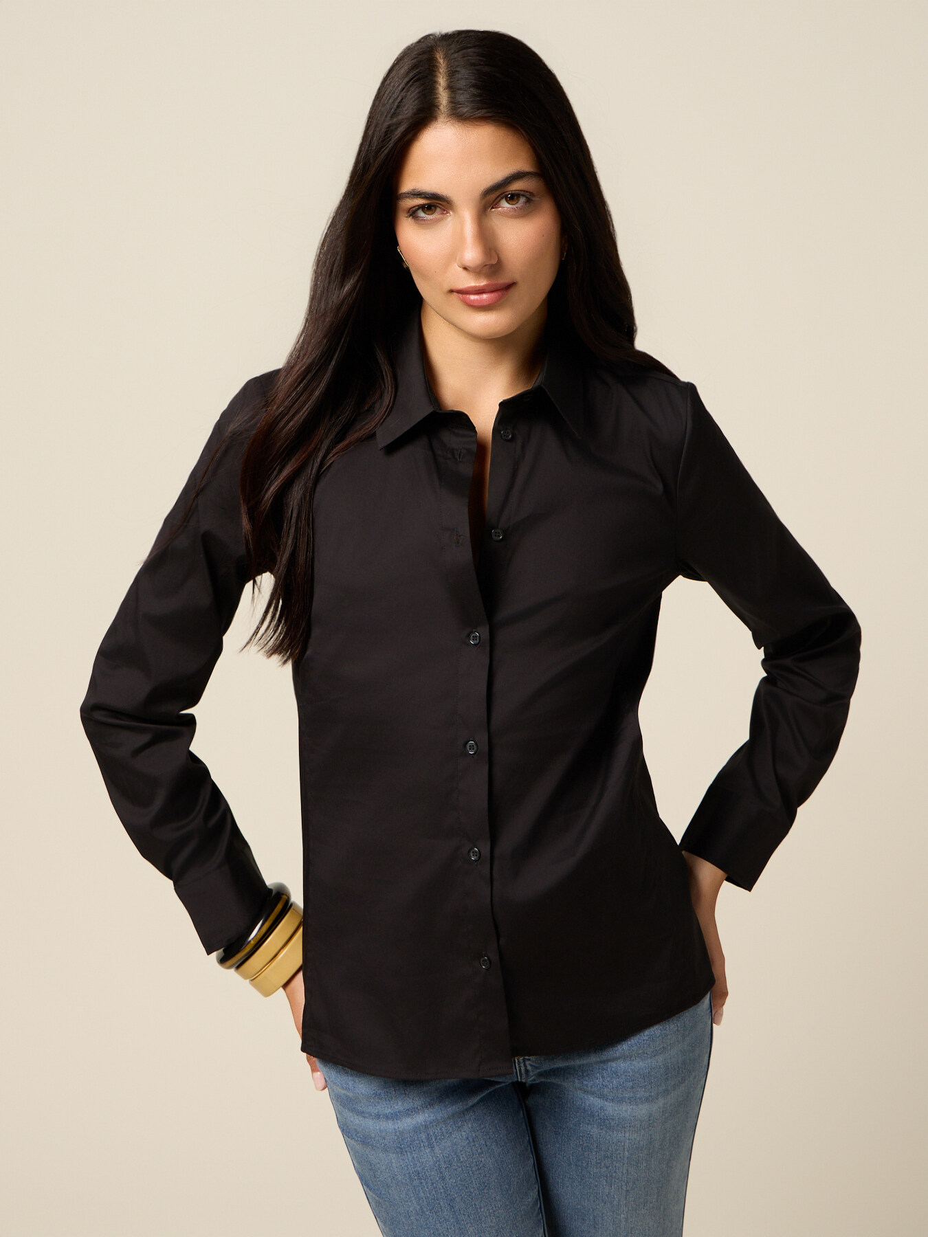 Basic poplin shirt image number 3