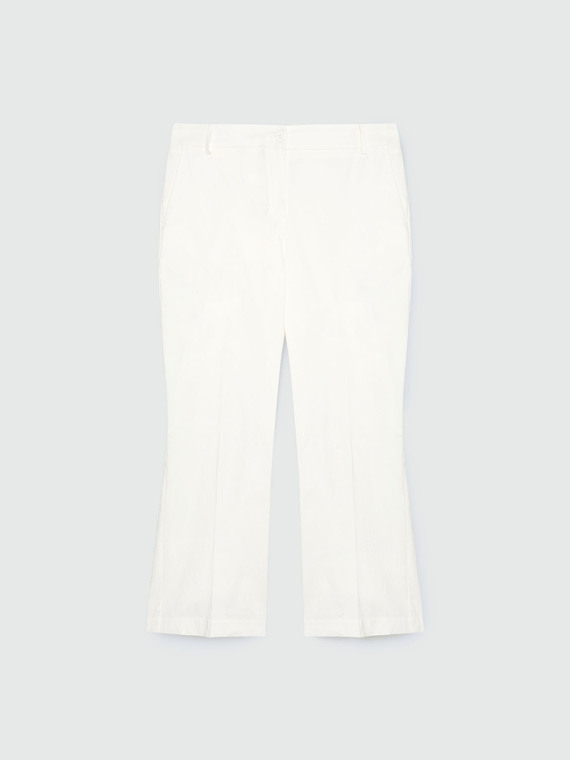 Gerade geschnittene, knöchellange Hose