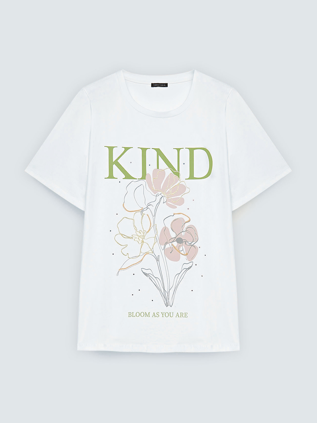 T-shirt en coton avec imprim&eacute; fleuri image number 5