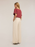 Pantalones palazzo con detalle de pliegues image number 1