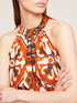 Ethnic patterned muslin flared top image number 2