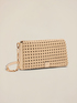 Woven clutch with metallic detail image number 3