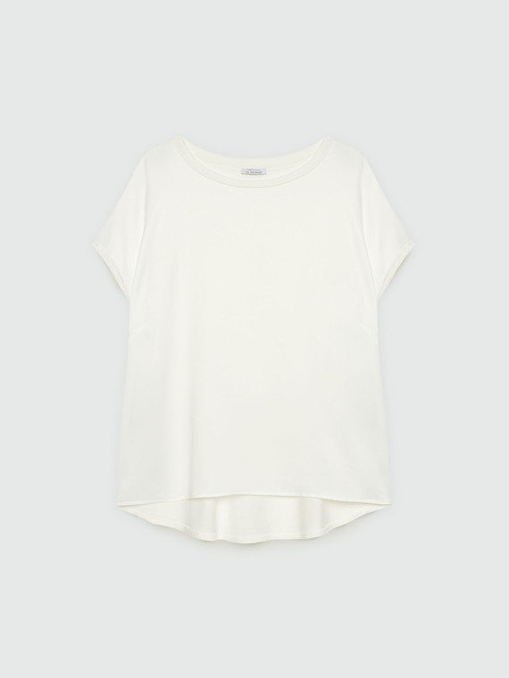 Bluse aus Satin und Jersey