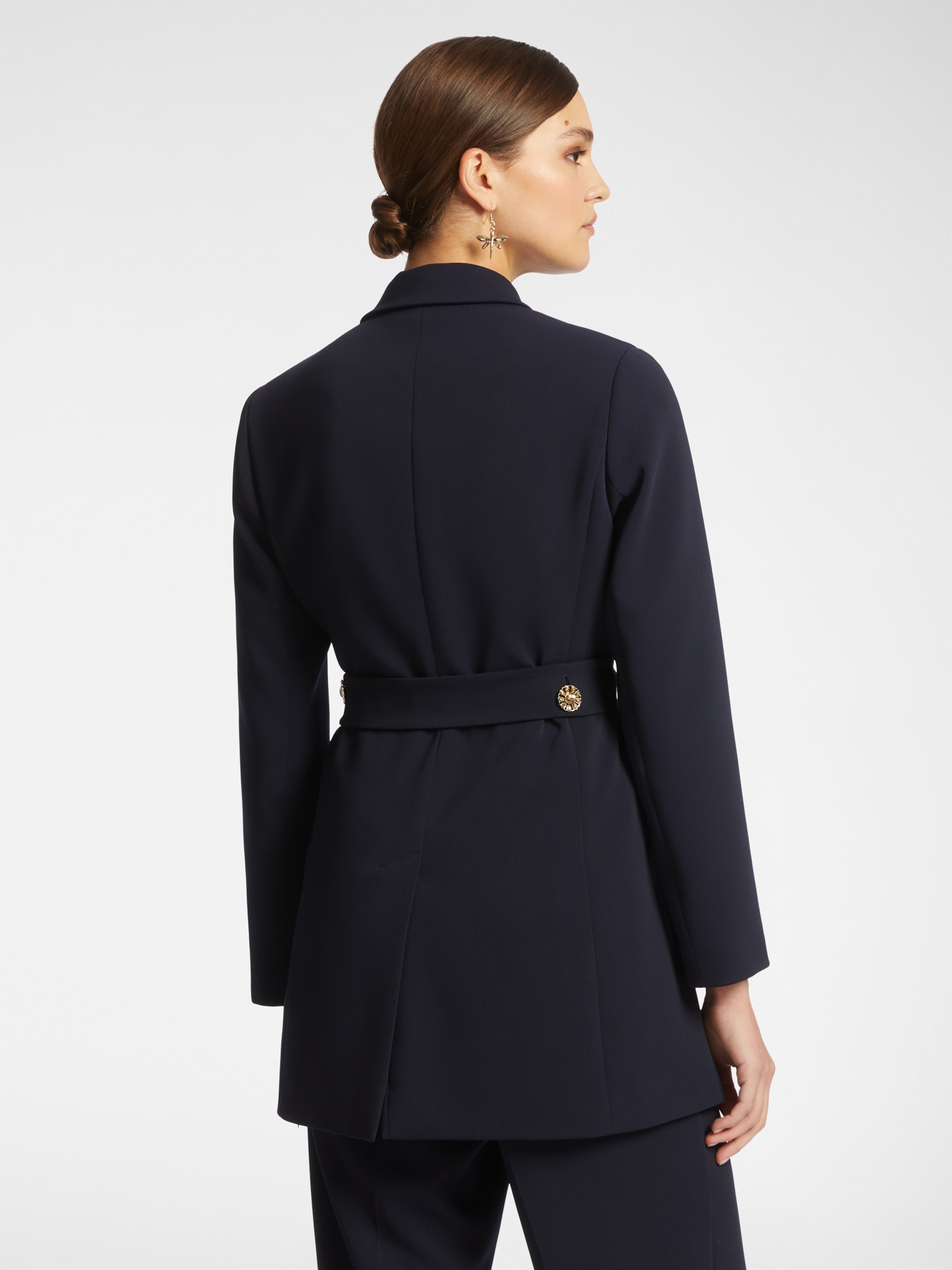 Long jacket with sash image number 1