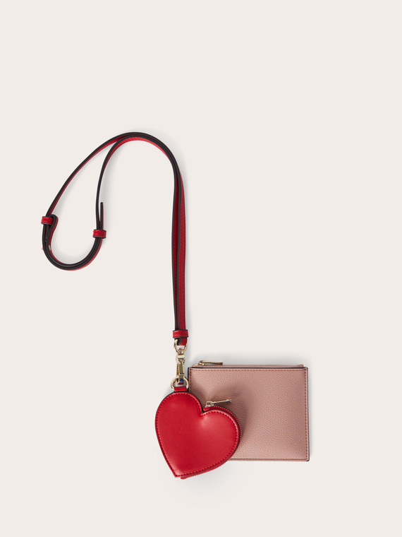 Coated fabric double card holder