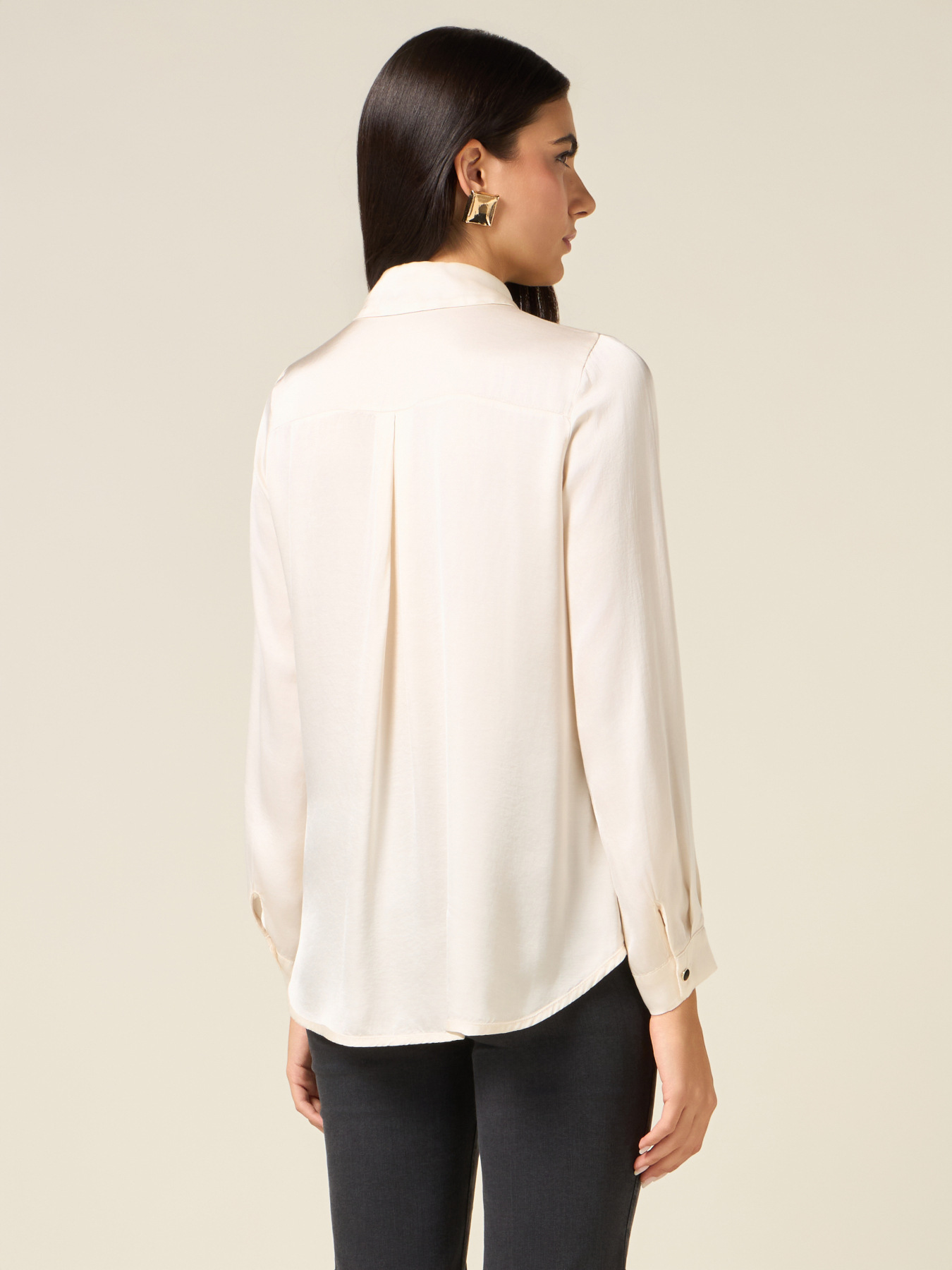 Camicia in raso di viscosa image number 1