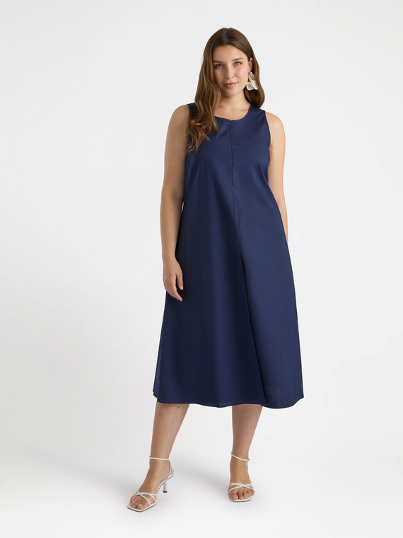 Flared dress with overlay