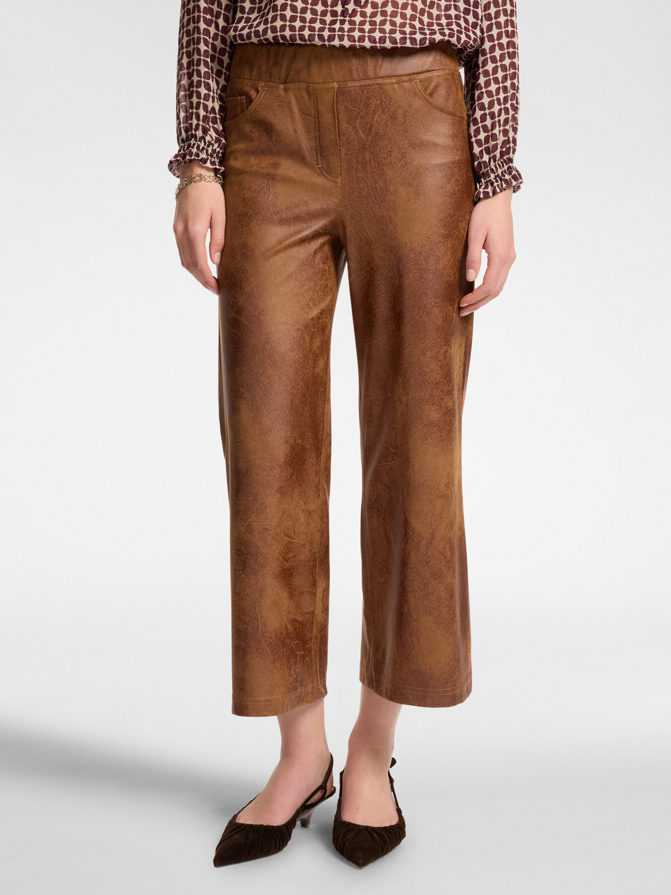 Pantaloni in tessuto effetto vintage image number 2