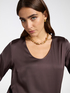 Blusa in raso stretch image number 3