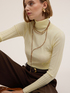 Turtleneck sweater with asymmetrical ribbed knit image number 2