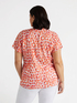 Blusa stampata con scollo a V image number 2