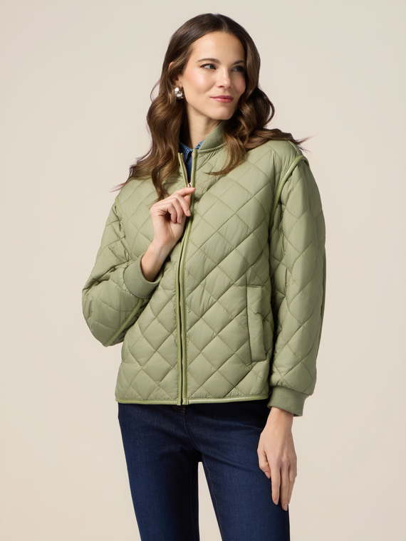 Lightweight quilted bomber jacket