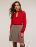 Chiffon blouse with metallic detail image number 2
