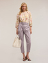 Cotton muslin oversized blouse with floral pattern image number 3