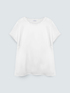 Bimaterial-T-Shirt mit rundem Ausschnitt image number 4