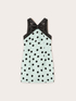 Mini-Kleid mit Punktemuster und Schleife image number 4