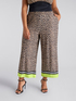 Pantaloni cropped stampa macula image number 1