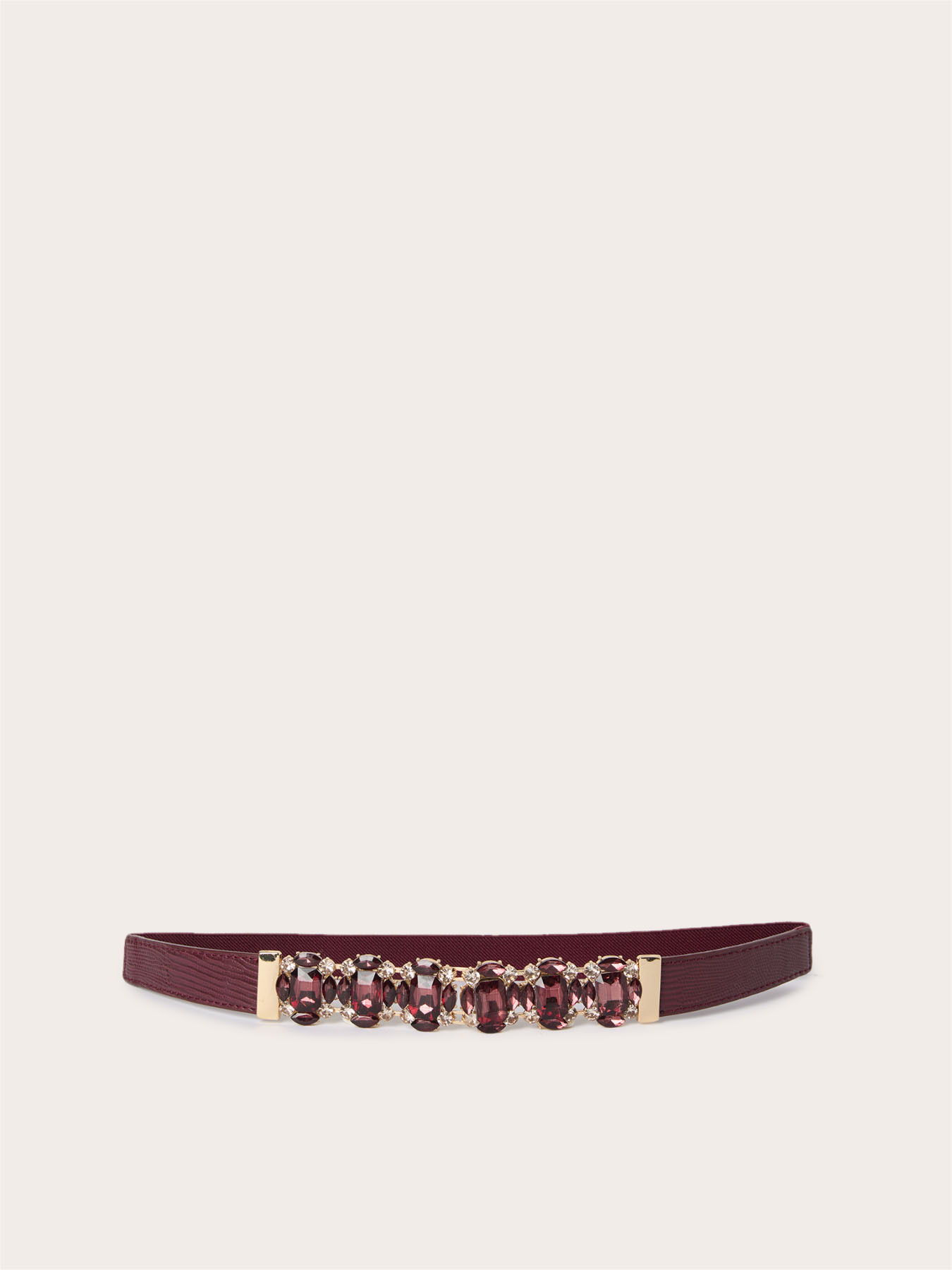Elastic belt with jewel buckle image number 1