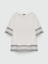 T-shirt with crochet edges image number 4