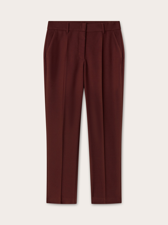 Pantaloni regular con piega stirata