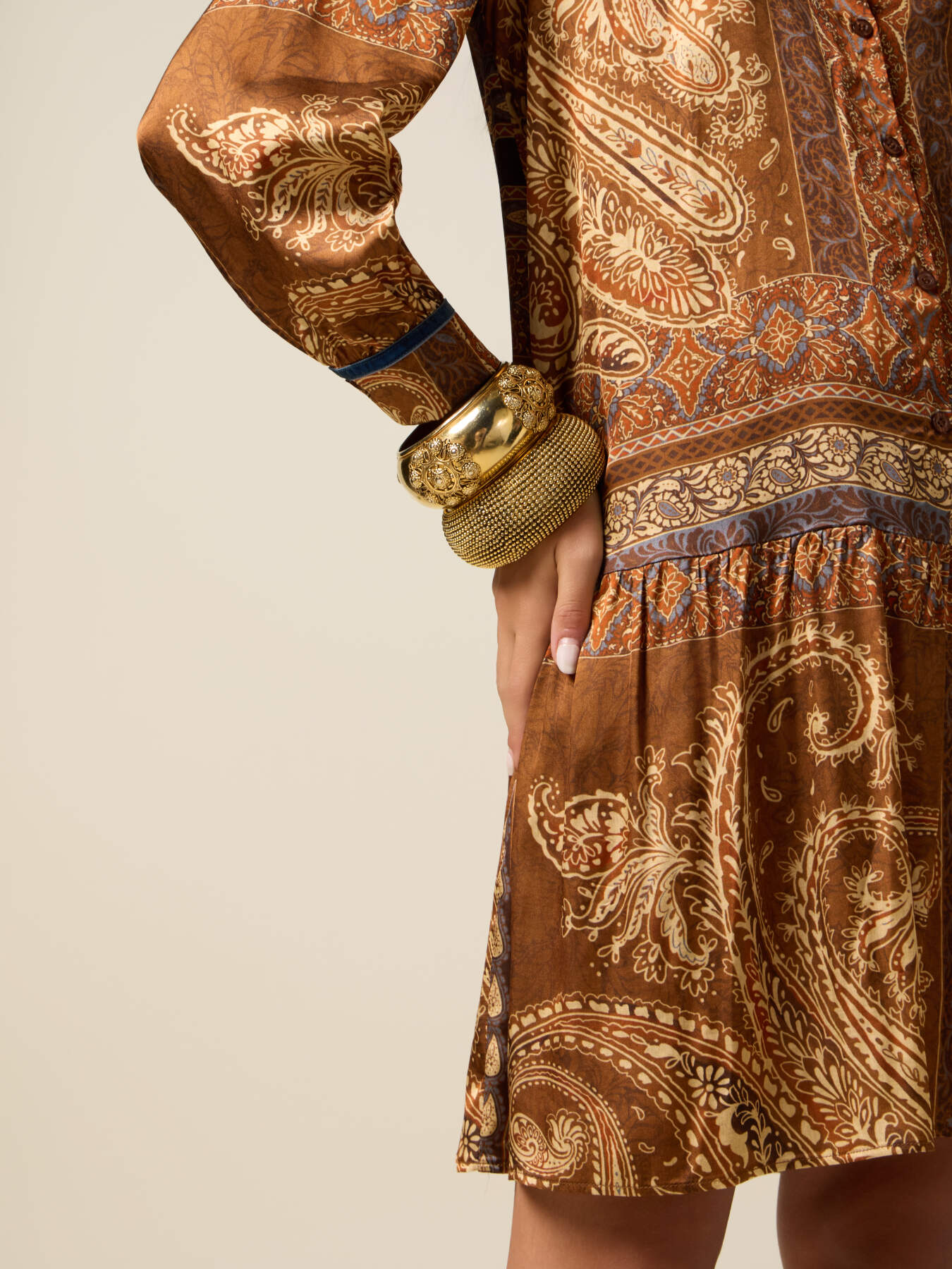 Vestito corto in viscosa fantasia image number 2