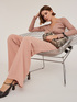Pantaloni palazzo in envers satin image number 0