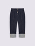 Jeans cropped con maxi risvolto image number 5