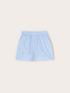 Pantaloni scurți din poplin &icirc;n dungi cu broderii cu pietre prețioase image number 4