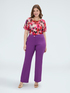Regular stretch cotton trousers image number 0