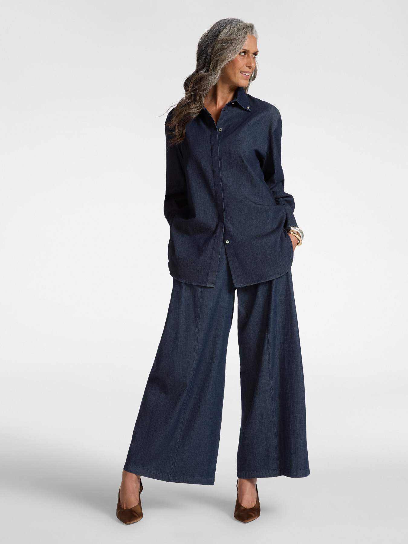 Camicia in chambray image number 2