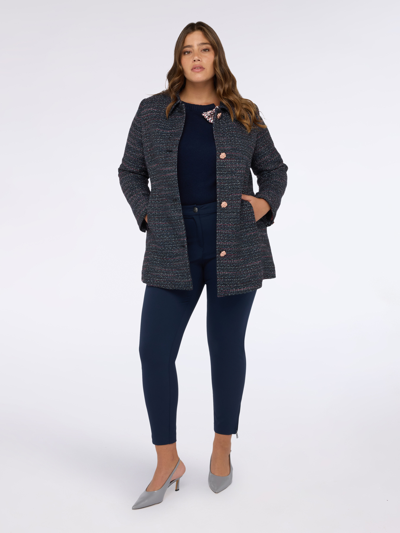 Skinny pants with decorative zips image number 2