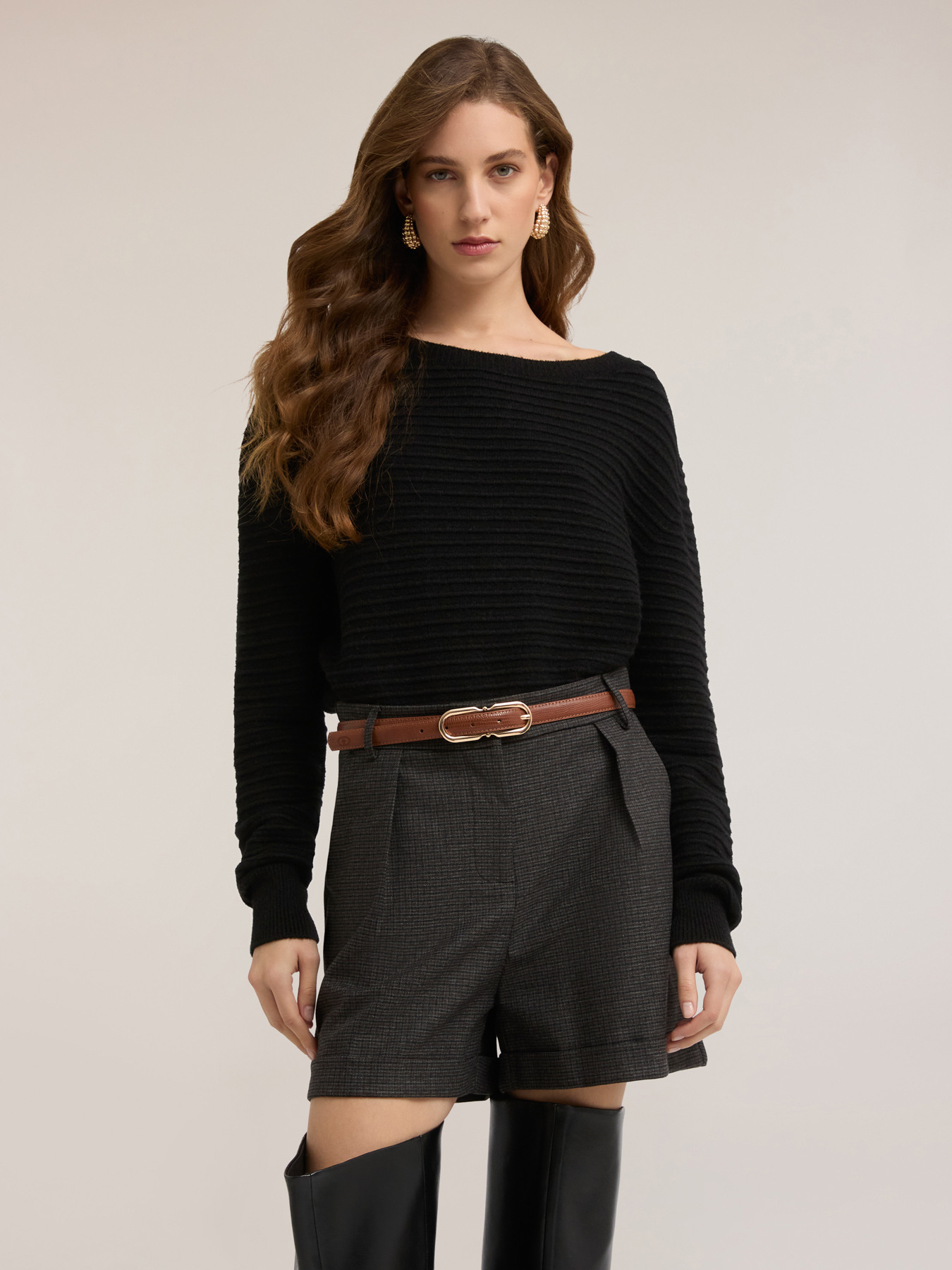 Ribbed knit in viscose blend image number 2