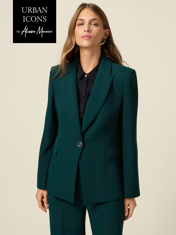 Blazer in tessuto cr&ecirc;pe