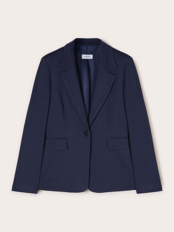 Blazer à simple boutonnage en maille Milano