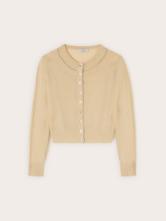 Linen blend cardigan