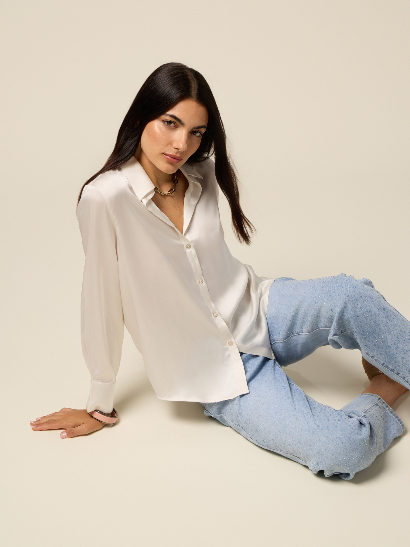 Camicia in raso image number 3