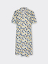 Printed poplin dress image number 4