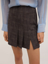 Pleated wrap-style mini skirt image number 2
