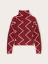 Maglia dolcevita fantasia chevron con paillettes image number 4