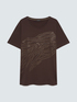 T-shirt in cotone con hotfix motivo zebrato image number 4