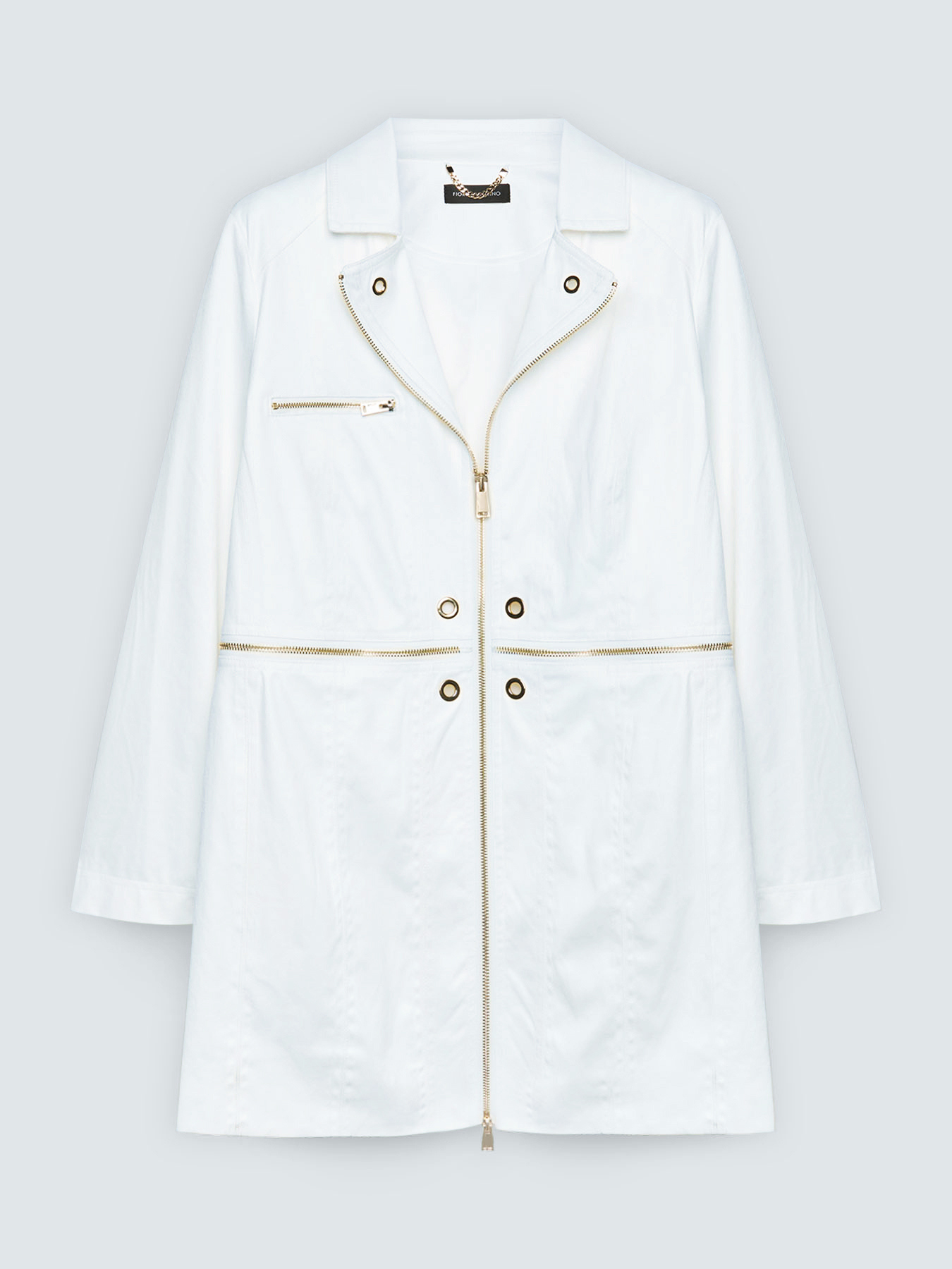 Cappotto soft touch con zip decorative image number 5