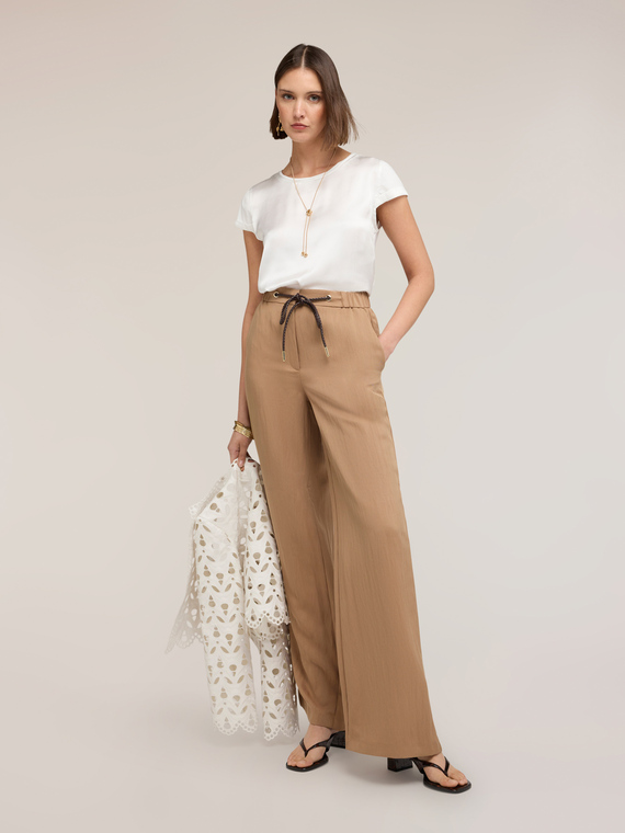 Two-material T-shirt