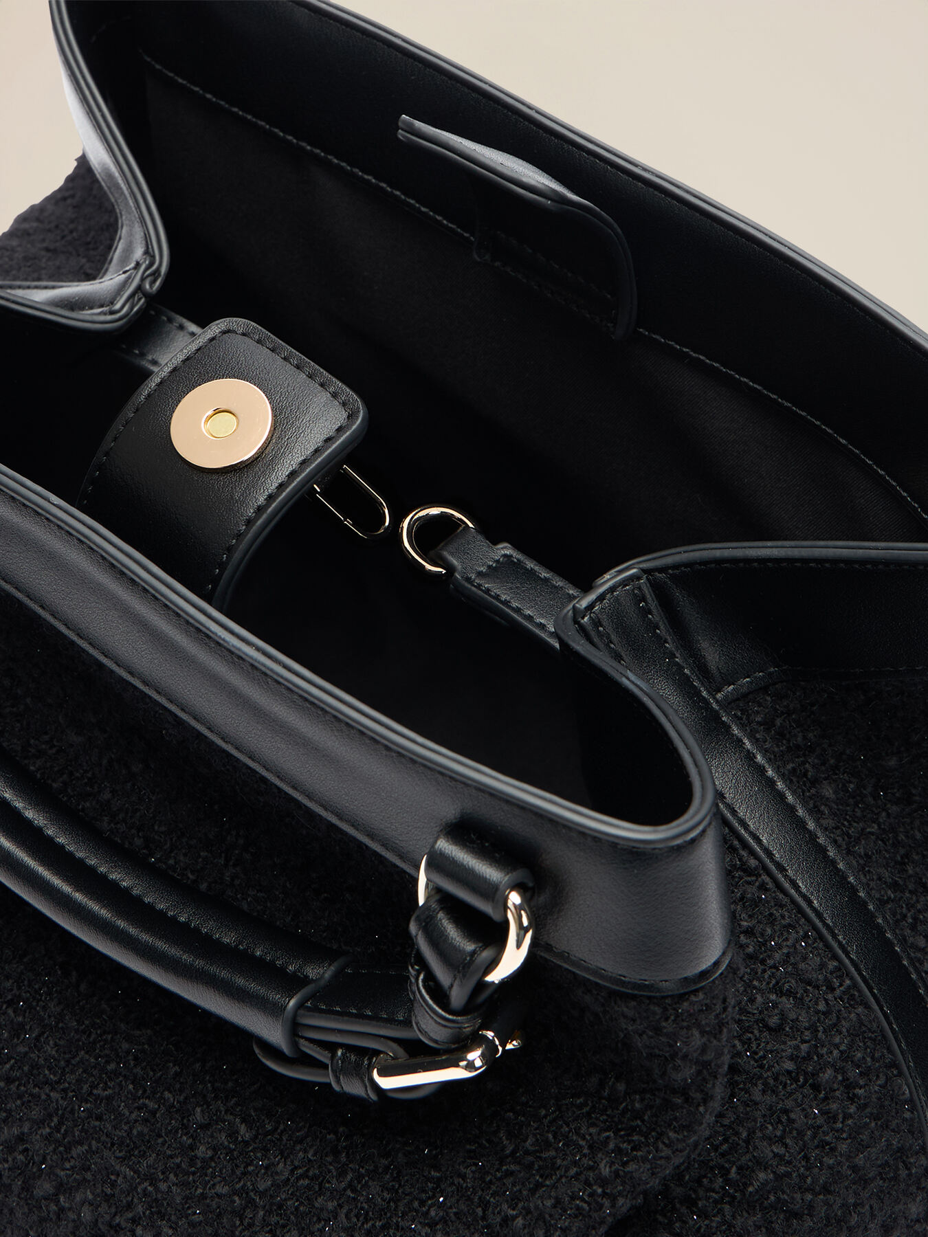 Borsa bauletto in tweed image number 4