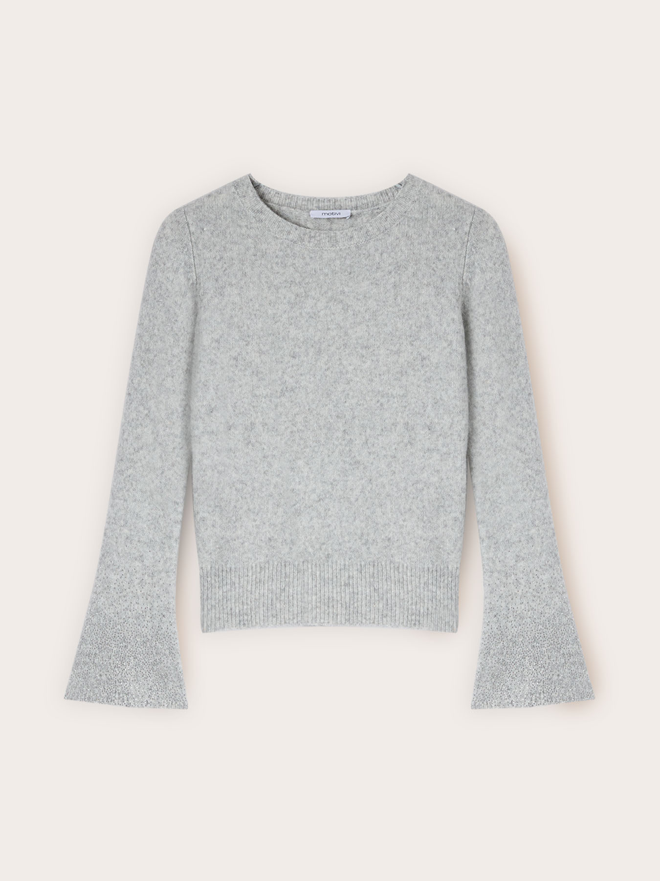 Maglia con maniche a campana e strass image number 4