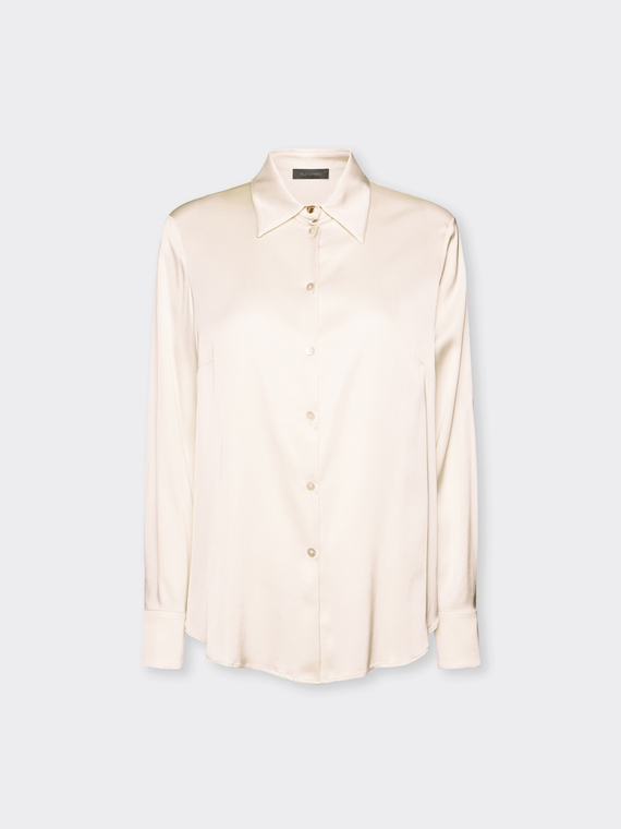 Stretch satin shirt